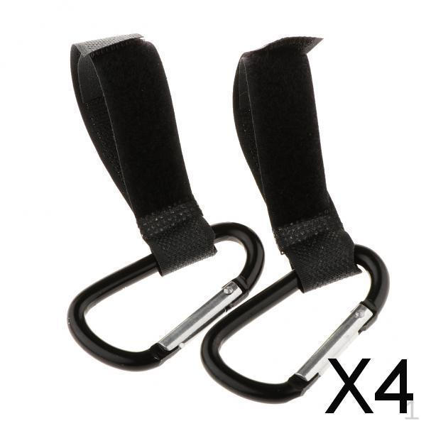 

4x2Pcs NonSlip Alloy Magic Stick Hook Stroller Carriage Bag Hanger