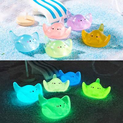 Marine Animal Series Sea Fish Model Luminous Resin Pearl Shell Decoration Colorful Marine Animals Miniature Fish Tank