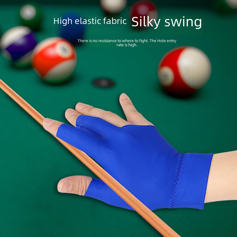 Unisex Non-Slip Three-Finger Billiards Gloves - Light, Breathable, Highly Elastic