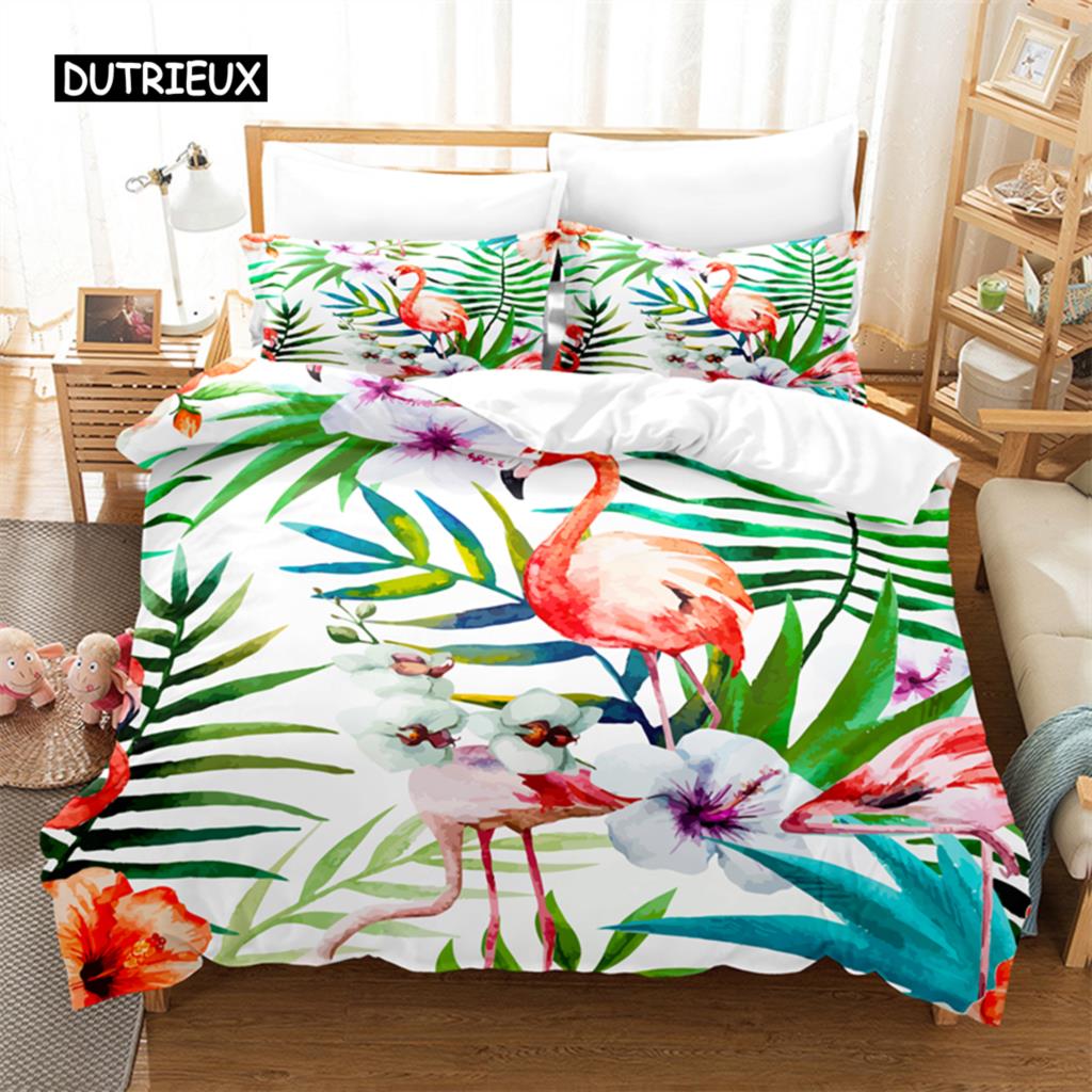 Tropenwald-Leoparden-Bettwäscheset Bettbezug-Set 3D-Bettwäsche Digitaldruck Bettwäsche Queen-Size-Bettwäscheset Modedesign