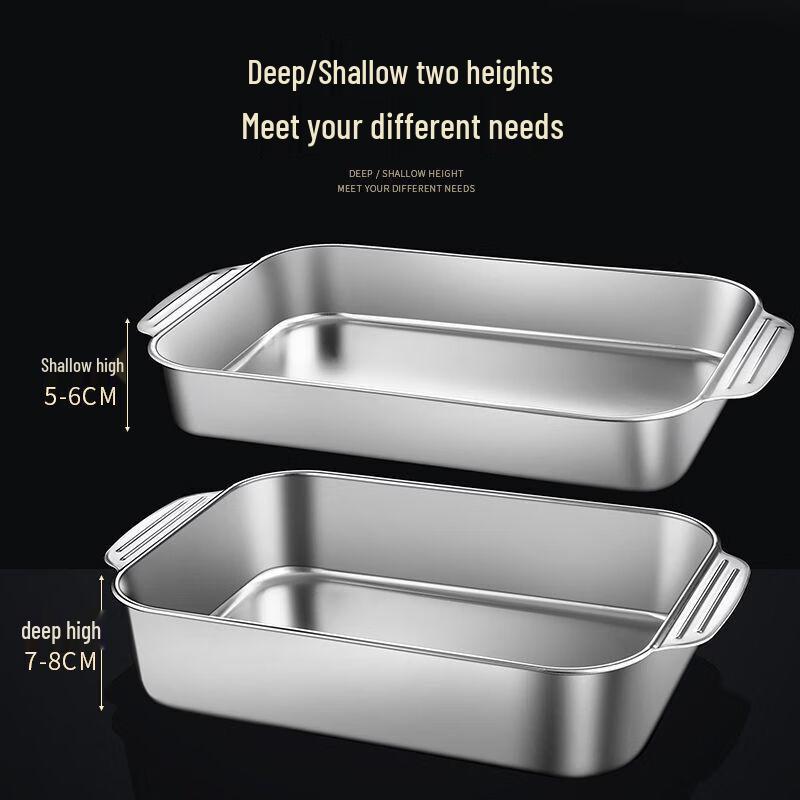 Rectangular Stainless Steel Grill Fish Plate for Induction Cooker