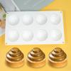 New 8Holes Cow Horn Bun Donut Cake Silicone Mold French Mousse Pastry Chocolate Molds DIY Home Baking Mould Bakeware Tools