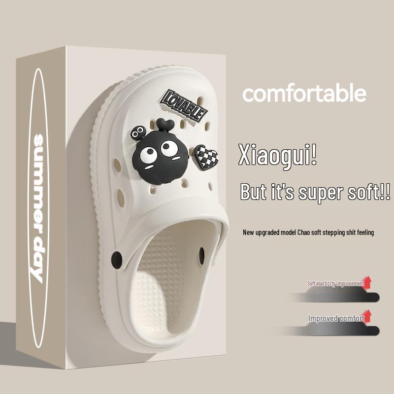 Women's Hole Shoes Non-Slip Sandals - Breathable, Soft Sole, Wear-Resistant Beach EVA Slippers