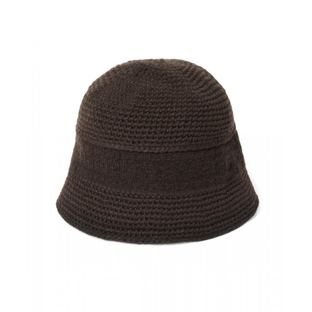 ThisisnevertHat Crochet Bucket Hat Brown F