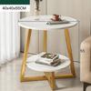 Small Coffee Table Sofa Side Double Layered Living Room Small Round Table Bedroom Simple Bedside Shelf Movable Home Balcony Small Table Ya713