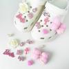 Cute Resin Starfish & Shell Croc Shoe Buckles with High-End Flower Accessories