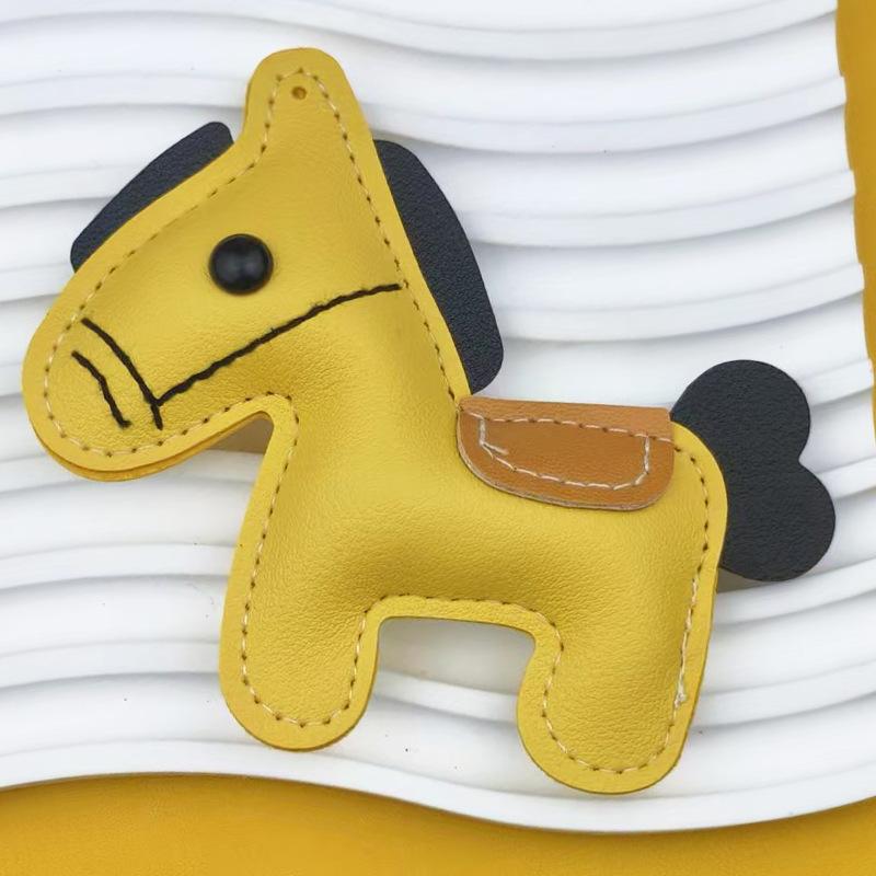 Year of the Horse, leather pony keychain pendant, simulated leather pony pendant, there will be money soon, trendy bag pendant.