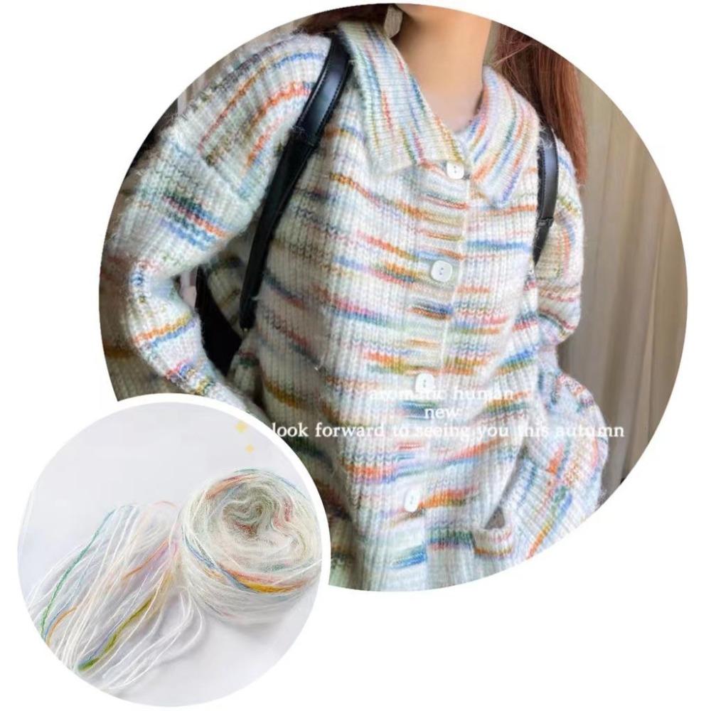 50g/roll Space Dyed Wool Yarn 150M Hand Knitted Yarn Colored Wool Yarn  For Sweaters and Scarves