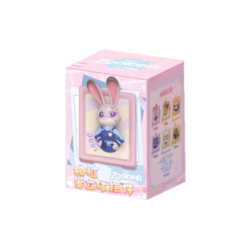 Original HOLLYBOX Zootopia Half Dimensional Picture Frame Decoration Blind Box Anime Character Model Collection Gifts