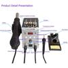 220V 2 in 1 Rework Soldering Station Digital Display SMD Hot Air Gun Solder Iron Portable Welding Desoldering Repair Tools