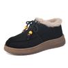 Women's Fur One Thick Bottom Heightening a Foot Stirrup Winter Lightweight Padded Warm Snow Boots Non-slip Wear Casual Sports Cotton Boots