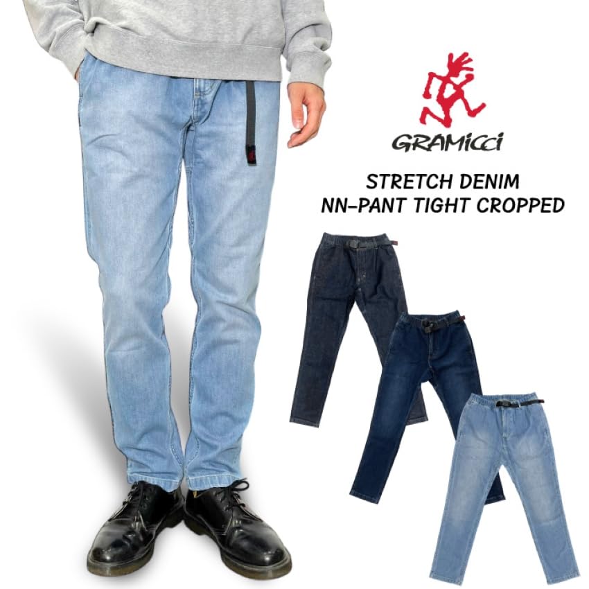 Gramicci Stretch Denim NN Tight Cropped Pants Dark GMP5-SJP06 (XL, Used)