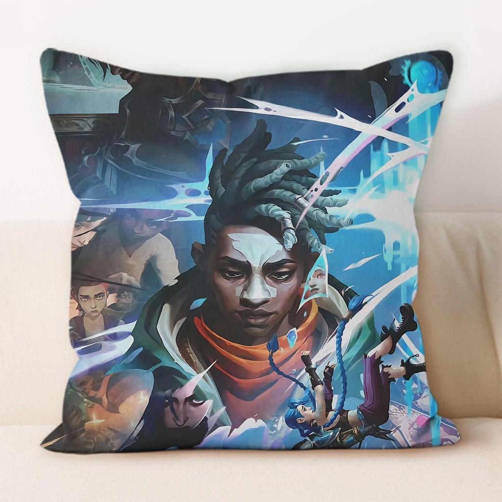 Arcane Cushion Cover, League of Legends Anime Throw Pillow, Home Sofa & Car Decor