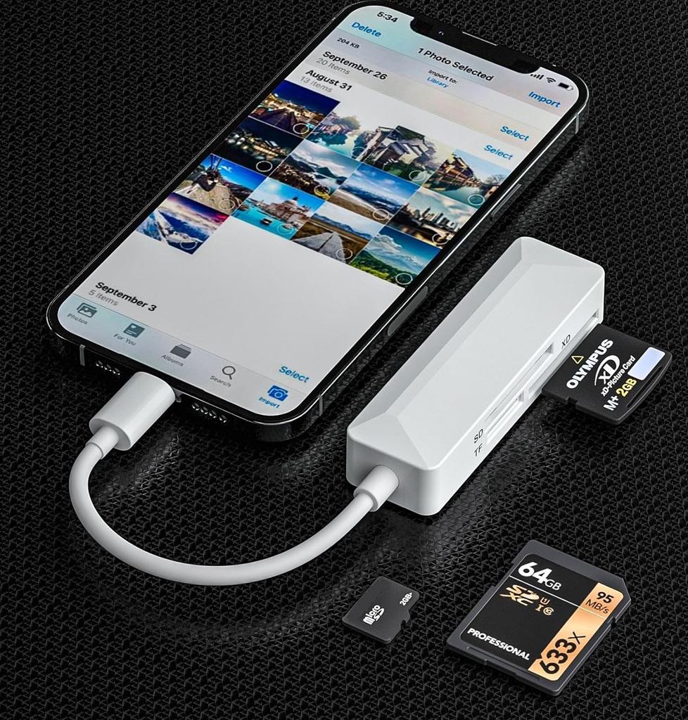 3 in 1 Kartenleser Typ-C/USB/Lightning zu XD SD TF Kartenadapter für Xiaomi Huawei USB C Handy Laptop Konverter