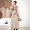 Winter cotton-padded clothes new high-end medium and long cotton-padded clothes with sweater collar foreign style middle-aged mother down cotton-padde