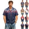Men's Casual Short Sleeve Shirt Cotton Linen Blend Button Down Collar Lightweight Summer Top Breathable Fabric Relaxed Fit