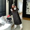 Women's Long Cotton Clothes Over the Knee Winter New Loose Thickened Lapel Large Fur Collar Warm Coat Jacket