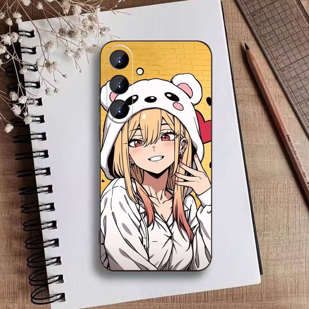 S-Darling Marin Kitagawa Colorful Silver Phone Case For Samsung Galaxy A73,A72,A71,A70,A52,A51 Others Soft Black Cover