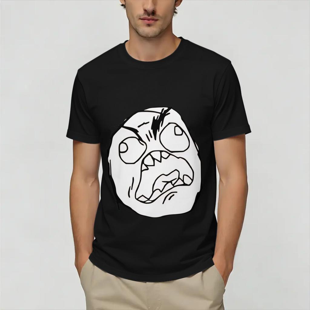 Rage Comic Trollfac 100 Cotton Tshirt For Unisex Summer Vintage Tshirts O Neck Hip Hop Tees Oversized Print Clothes