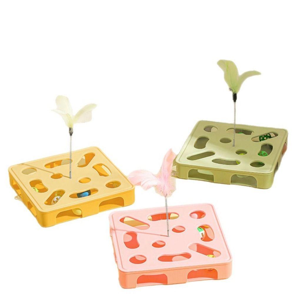 Plastic Pet Puzzle Track Toy Funny Cat Teasing Box Cat Exercise Toy  Boredom Relieving