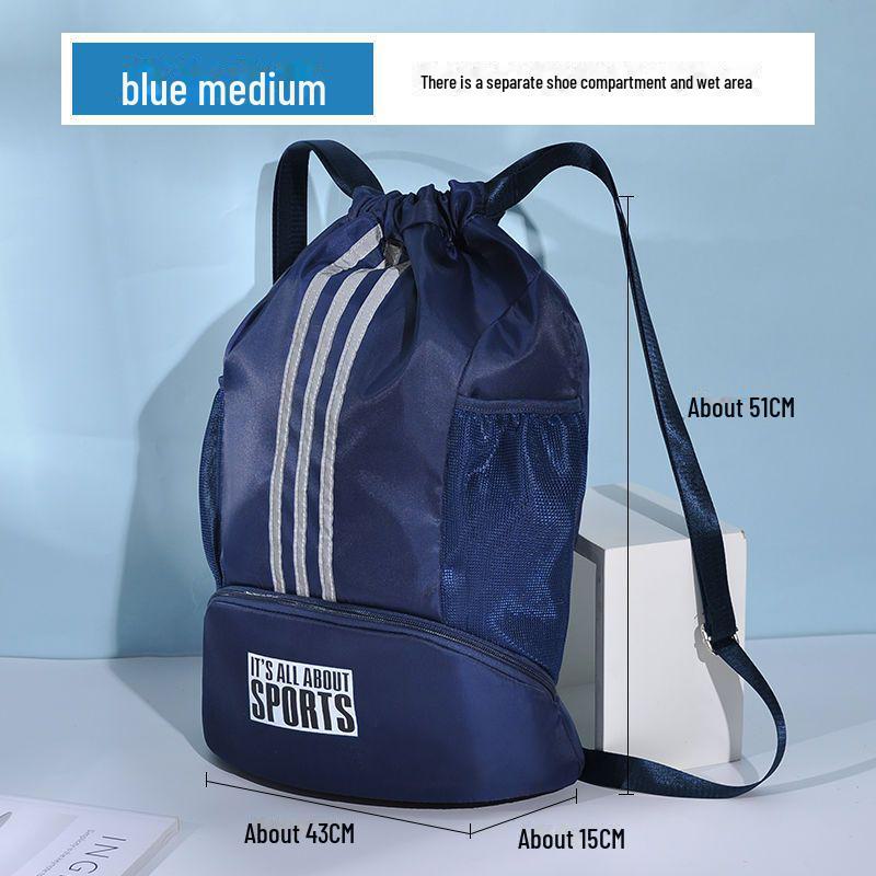 Waterproof Wet/Dry Separation Swim Bag with Shoe Compartment, Lightweight Shoulder Bag for Fitness, Yoga, or Outdoor Travel.