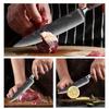 2-teiliges Küchenmesserset Japanische Kochmesser 8" Kochmesser und 7" Santoku Kohlenstoffreicher Edelstahl Ergonomische Pakkaholzgriffe