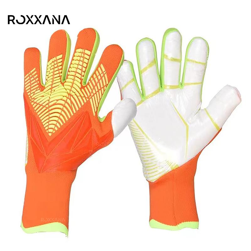 ROXXANA Soccer Goalie Gloves Premium Latex Breathable Anti-skid Shock-Absorbing For Kids Adults Training Match Sports Gloves