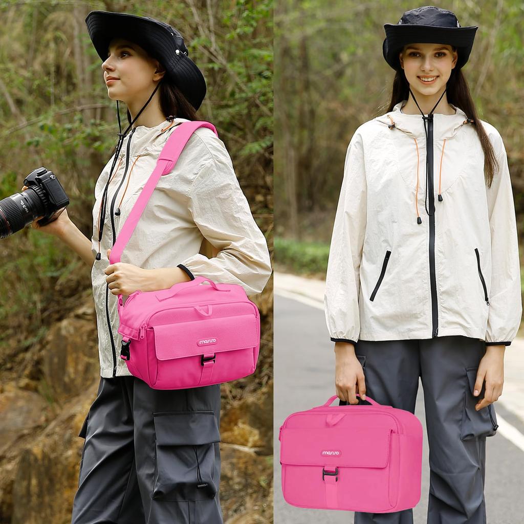 MOSISO Camera Bag for Cameras Compatible with Protective Messenger Bag Compact Crossbody Padded Shoulder Bag with Rain Cover DSLR/SLR/Mirrorless