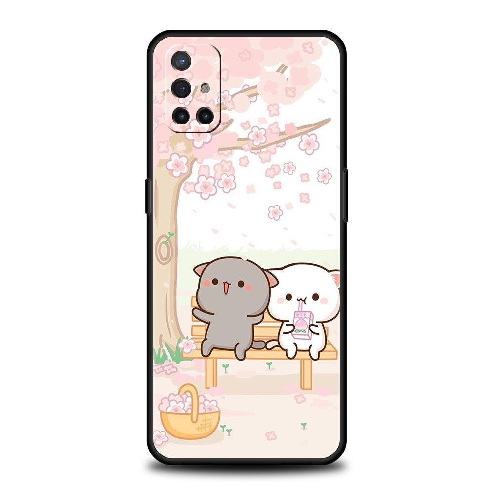 Peach And Goma Cat Phone Case for Oneplus 11 Nord N100 N10 10 7 8 9 9R 7T 8T N200 CE 2 9RT Z Pro 5G Silicone Cover Shell Capas