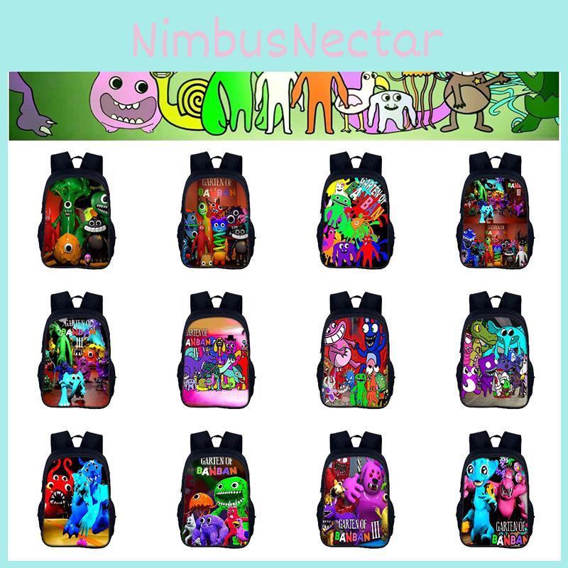 Garten Of Banban 3 40cm Lightweight Nylon Backpack With Adorable Cartoon Print Ideal For Kids In Grades 3-4