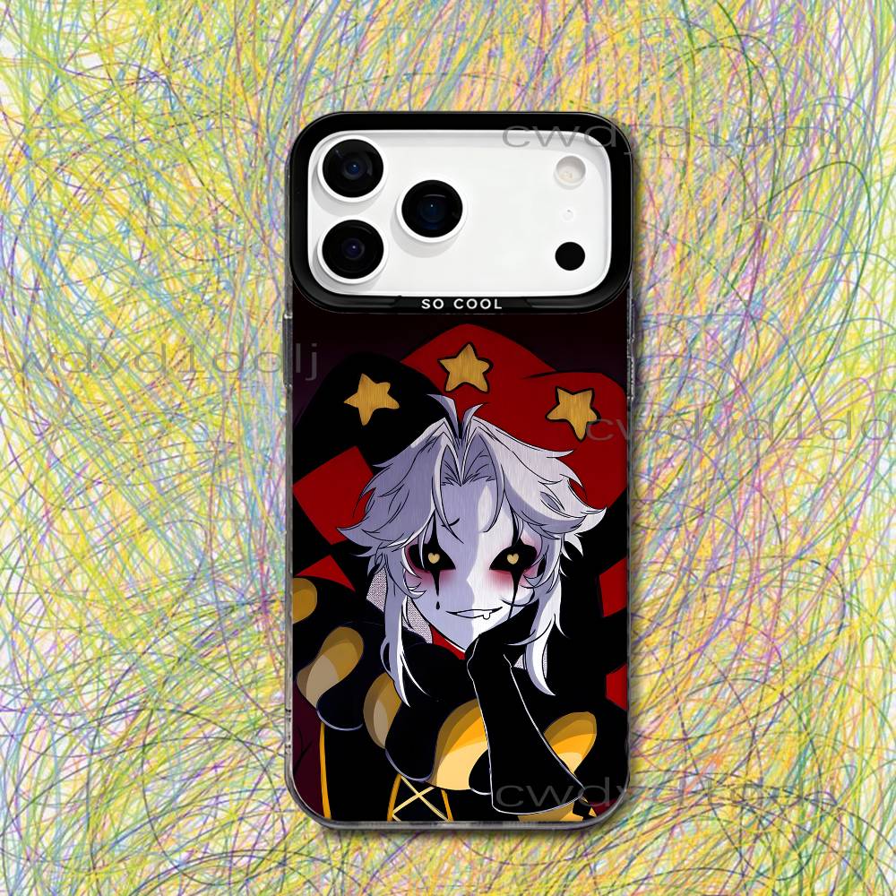 

Чехол для телефона F-Freaks Circus Pierrot для iPhone 17,16,15,14,13,12,X,8,Pro,Max,Plus,SE4,Air,Mini HD Черный IMD Матовый iPhone11
