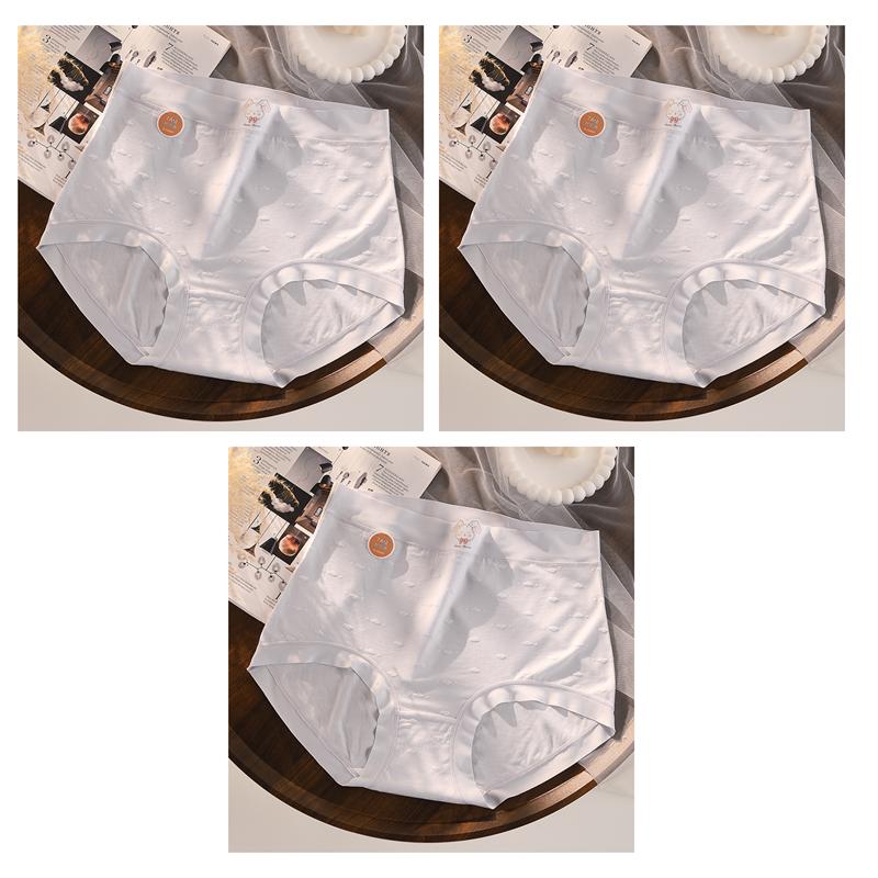 3 PCS Women's Underwear Breathable Seamless Briefs High Waist Panties Ladies Undergarments