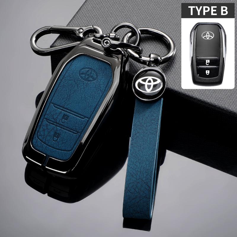 Car Remote Key Case Cover Bag For Toyota Corolla Cross Yaris Sienna Venza Harrier Hilux Land Cruiser Alphard Keyring Accessories