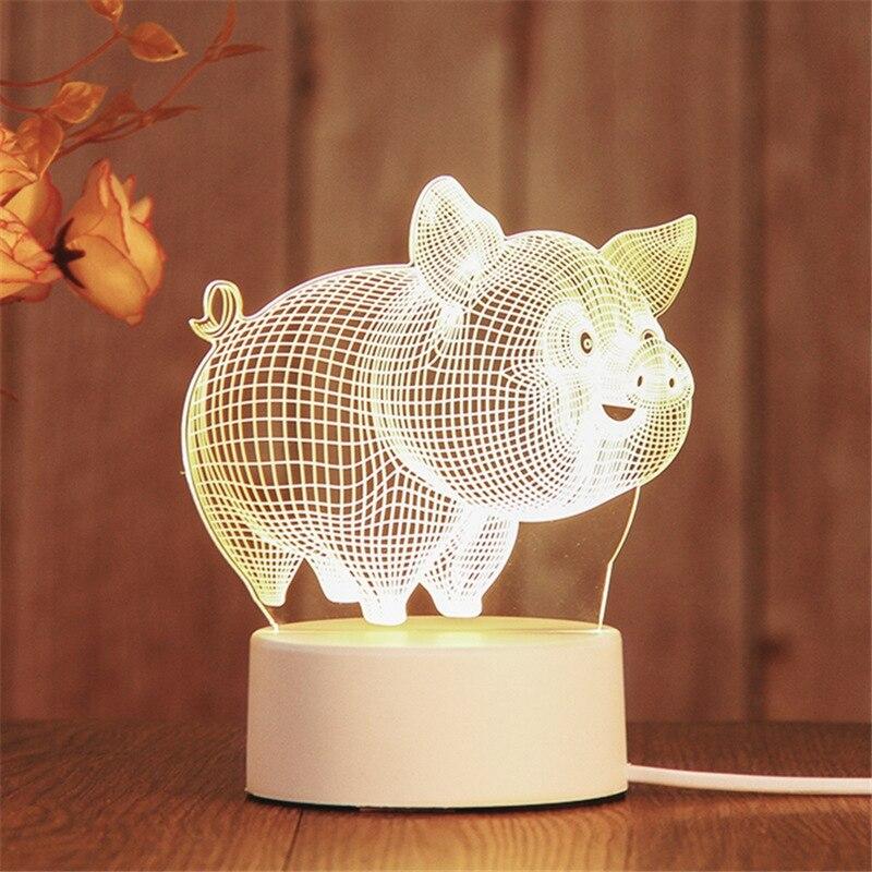 1pc Nachtlicht Kreative Acryl Schlafzimmer Nacht FÜHRTE Tisch Lampe Urlaub Event Geschenk System Geschenke