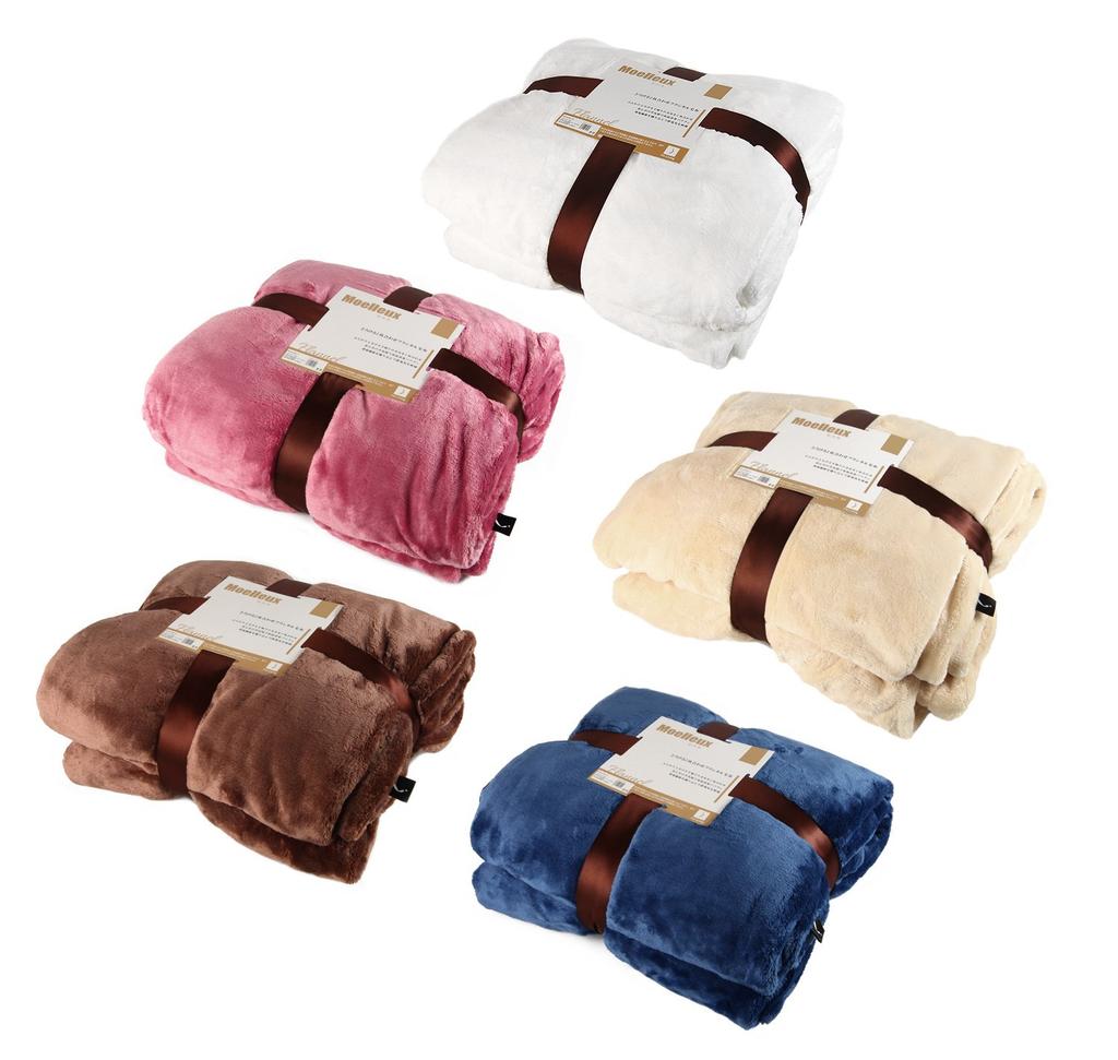 Homesoft Moelleux Moelle 2 Piece Flannel Single Size Pure White [Melting Blanket] IL81020-100