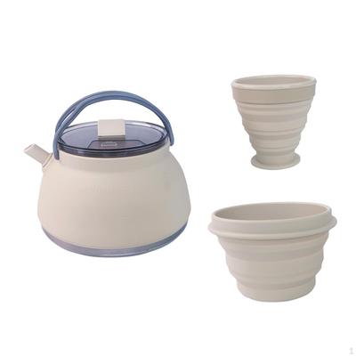 Camping Kessel Tee Kaffeekanne Gefaltet 1.5L Teekanne Mehrzweck Outdoor Reise Kochen für