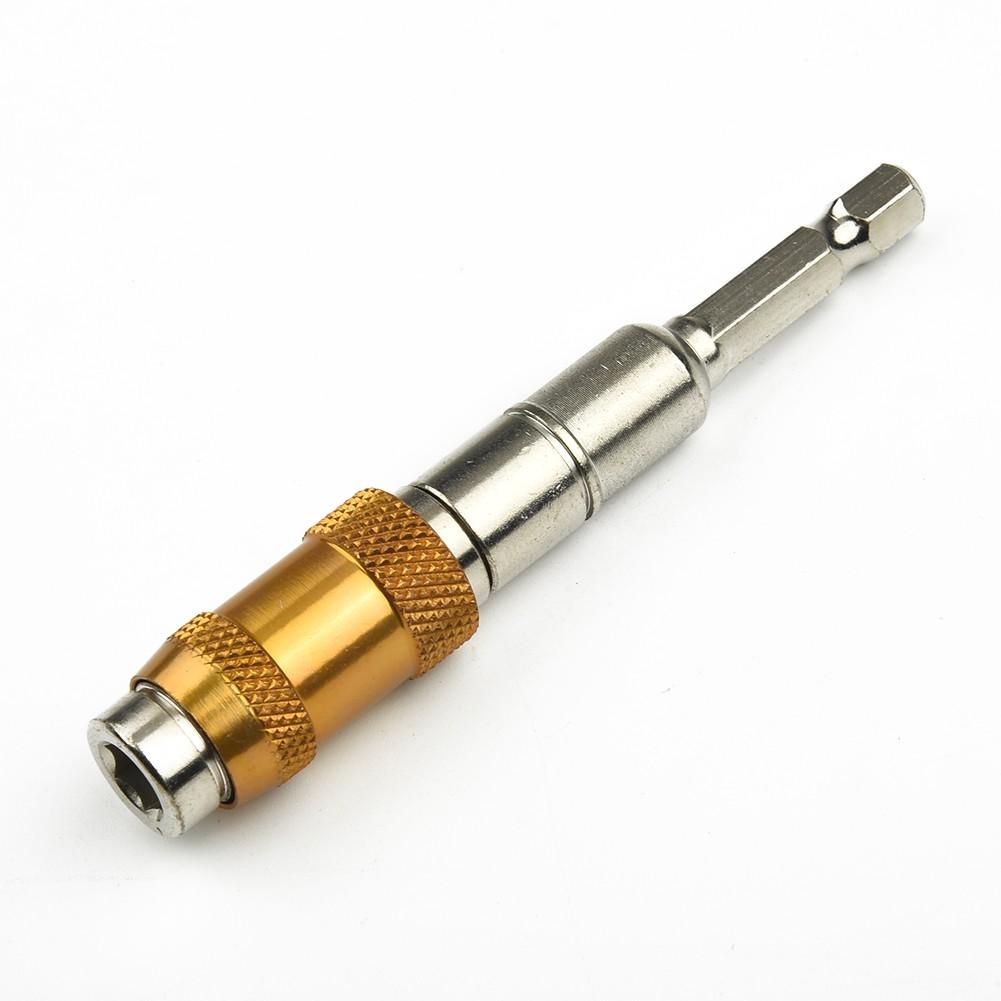 1/4 Inch Hex Shank Pivoting Magnetic Bit Holder Screw Drill Tip Quick Change Locking Electric Bit Holder Power Tool Accessories