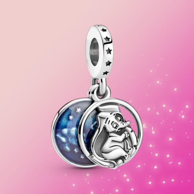 Real 925 Sterling Silver Dumb Charm Dangle Pendant Bead Fit Original Fashion Bracelet Women Fashion Jewelry Gift