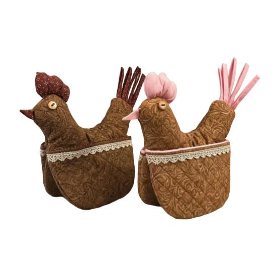 1Pc Chicken-Shaped Oven Mitts Heat Resistant Kitchen Gloves with Non-Slip Grip Cute Farmhouse Style Decor Gift for Rooster Enthusiasts