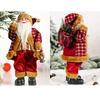 Christmas 12-inch Santa Claus Figurine Standing Santa Claus Doll Gift Christmas Decoration