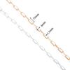5 Yards/Roll Aluminium Paperclip Chains Ripple Oval Cross Chain for Necklace Bracelet Bag Gifts DIY Jewelry Making Components