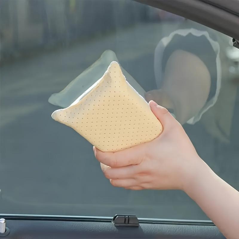 Double-Sided Microfiber Car Cleaning Sponge Anti-Fog Glass Windshield Scrubber Block