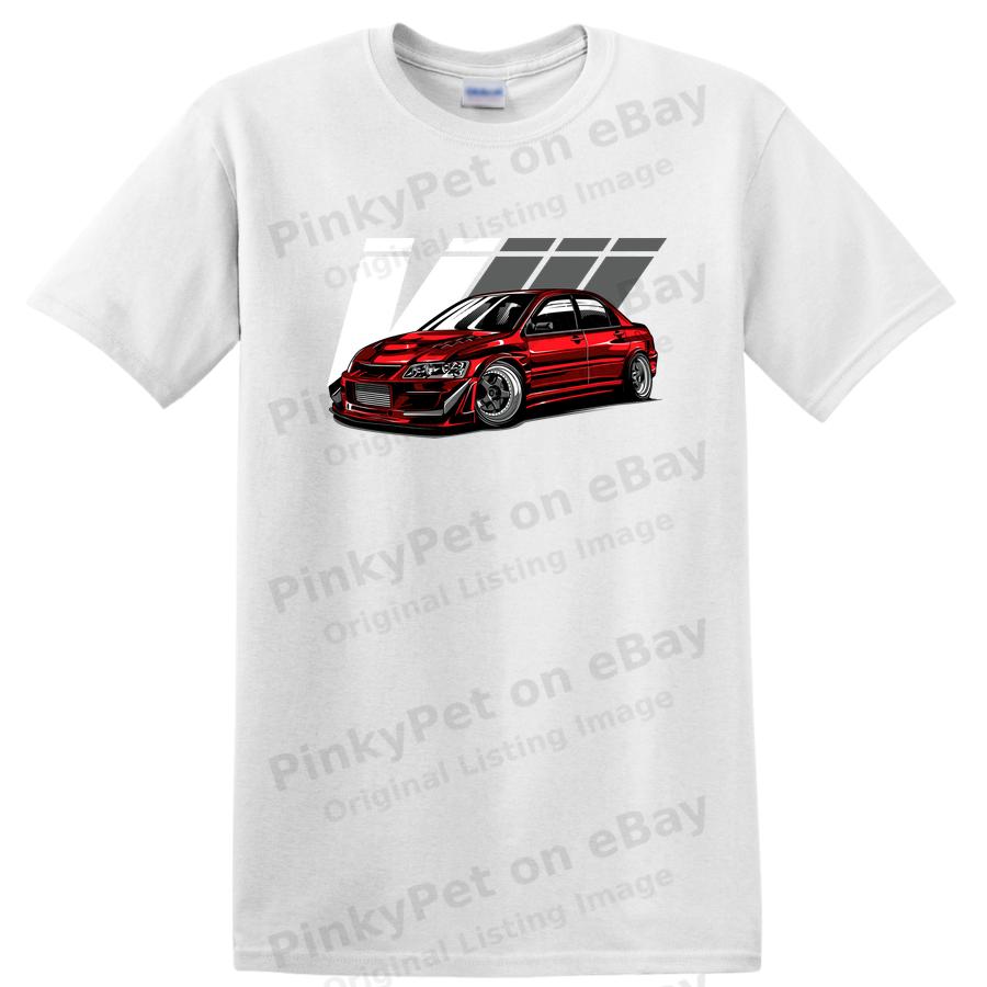 Camiseta Gráfica de Coche Rojo Modificado Camiseta Genial con Diseño de Coche de Carreras Ropa Regalo
