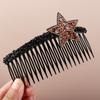 Pentagram Star Rhinestone Star Hair Comb Acrylic Extra Hair Holder  Lady