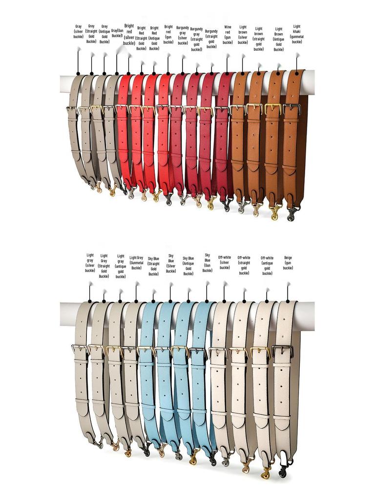 Lychee Grain Cowhide Bag Replacement Strap - Dionysus Versatile Wide Shoulder Strap MHS-A-9