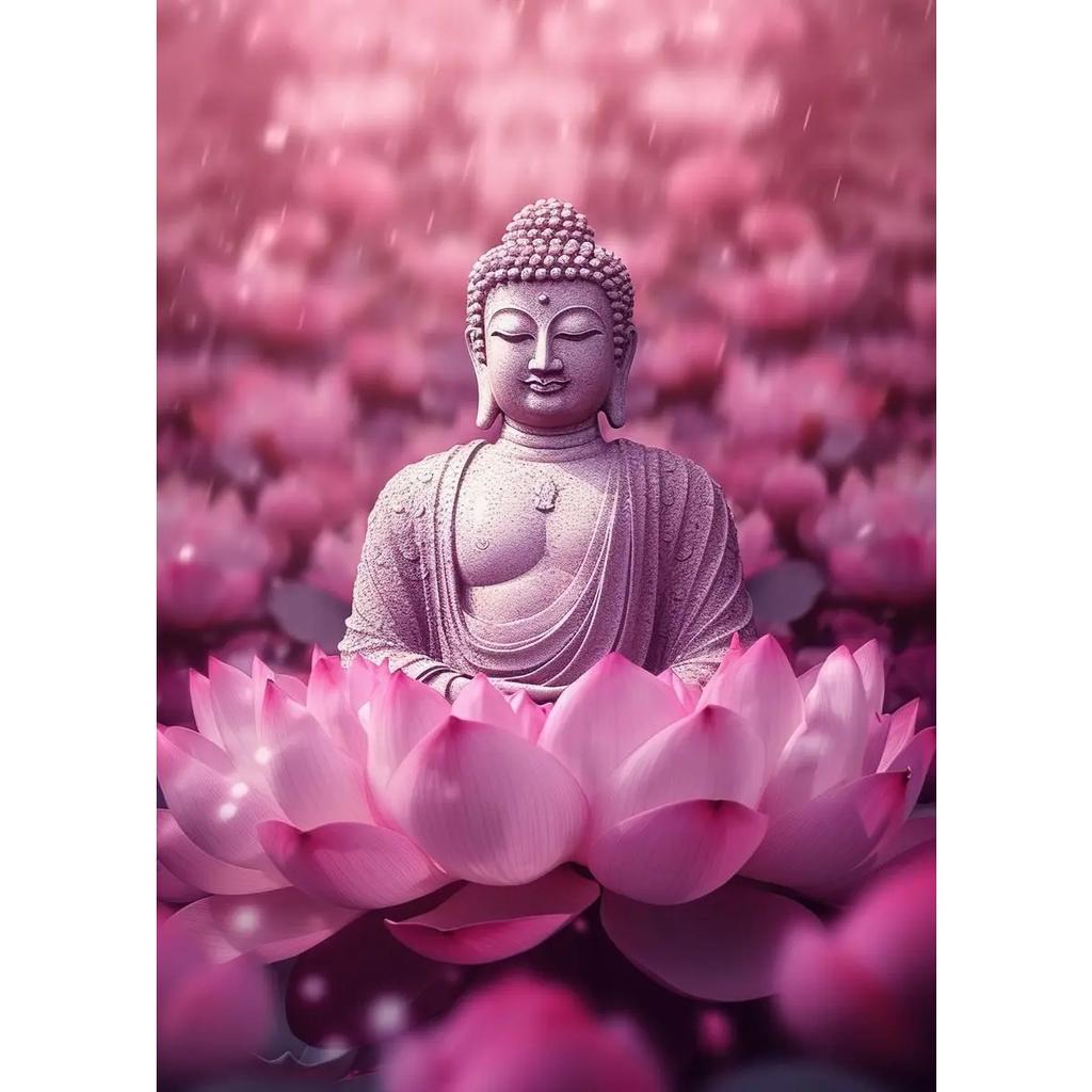 Zen Religion Meditation Buddhism Poster and Print Canvas Painting Wall Art Buddha In Nature Abstract Picture for Room Home Decor