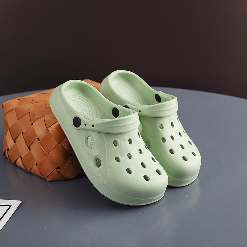 Summer Women/Men Fashion Non-slip Soft Sole Closed Toe Sandals for Outdoor Wearing 2024 - Thick Sole Beach Slippers