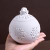 3D Christmas Ornaments Candle Jar Silicone Mold DIY Round Relief Snowflake Ball Storage Box Plaster Resin Craft Casting Molds