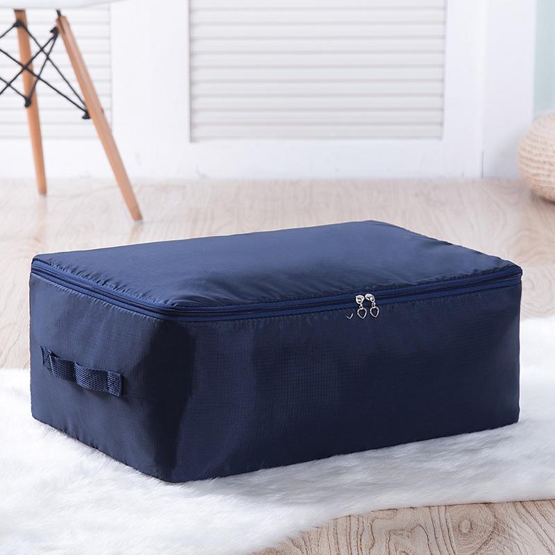 Plain Color Oxford Fabric Clothes Storage Bag Foldable Quilt Dust-Proof Storage Bag Wardrobe Tidy Organizer Home Storage Supplie