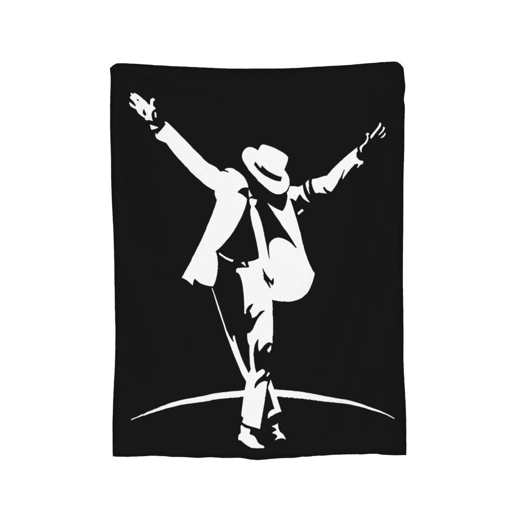 MJ Pop Rock Disco Blankets Coral Fleece Plush Summer Air Conditioning Portable Lightweight Throw Blankets for Bed Bedspread